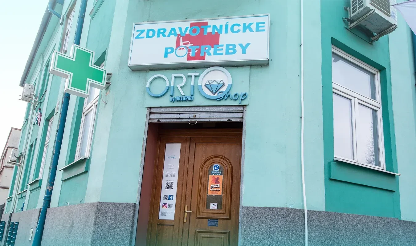 Exteriér predajne ORTOSHOP Skladná 8 Košice
